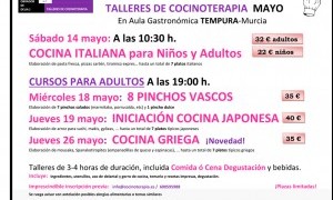 Talleres Cocinoterapia Mayo en Aula Gastronómica Tempura