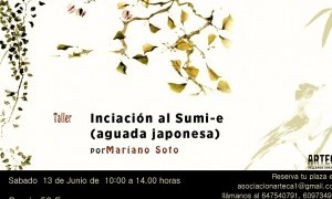 Taller iniciación al Sumi-e en Asociación Arteca