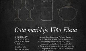 Cata maridaje Viña Elena en El Romea by Tiquismiquis