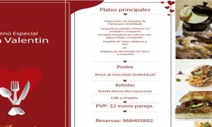 Menú de San Valentín 2016 en El Llagostí